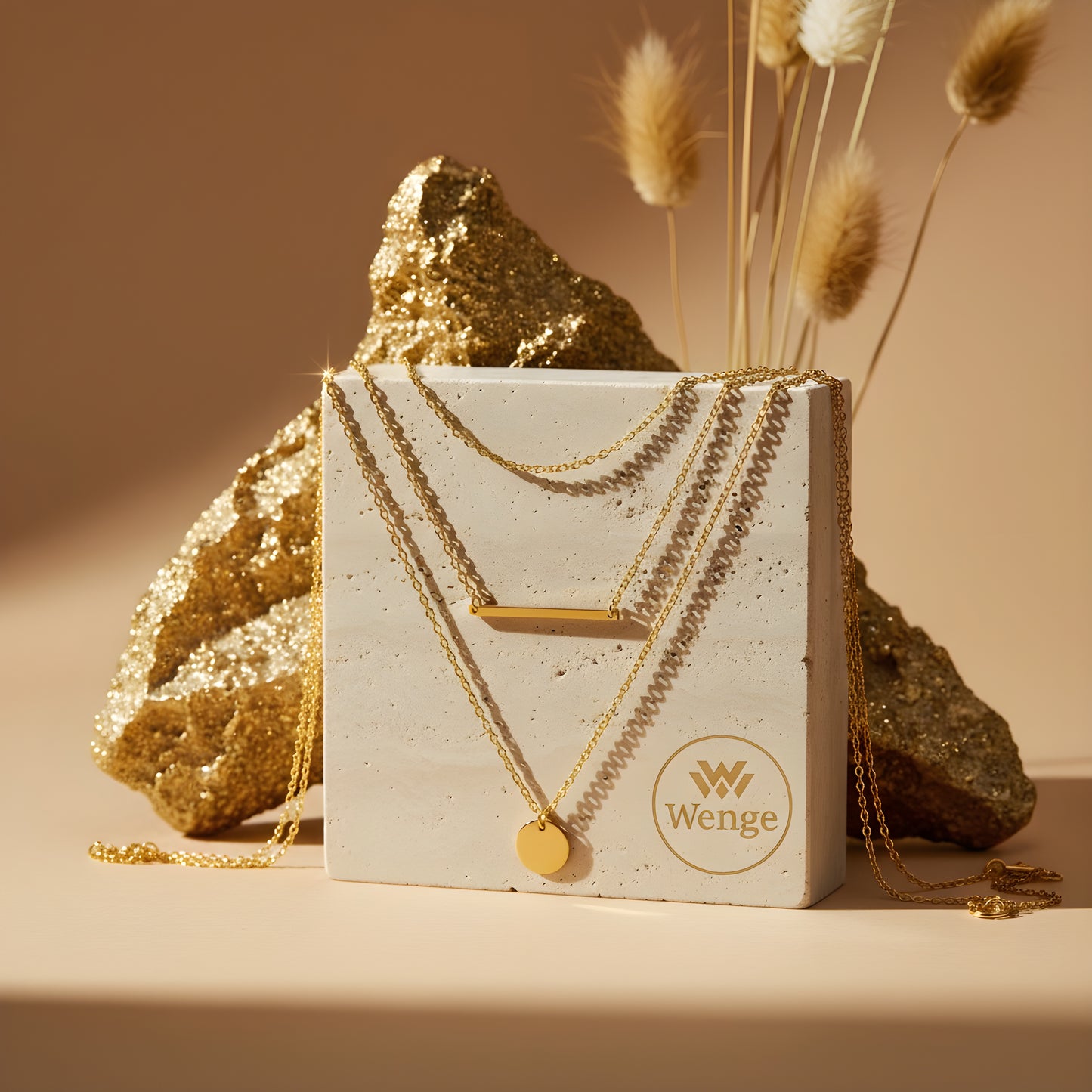 Harmony Bar Layer Necklace – 18k Gold Plated