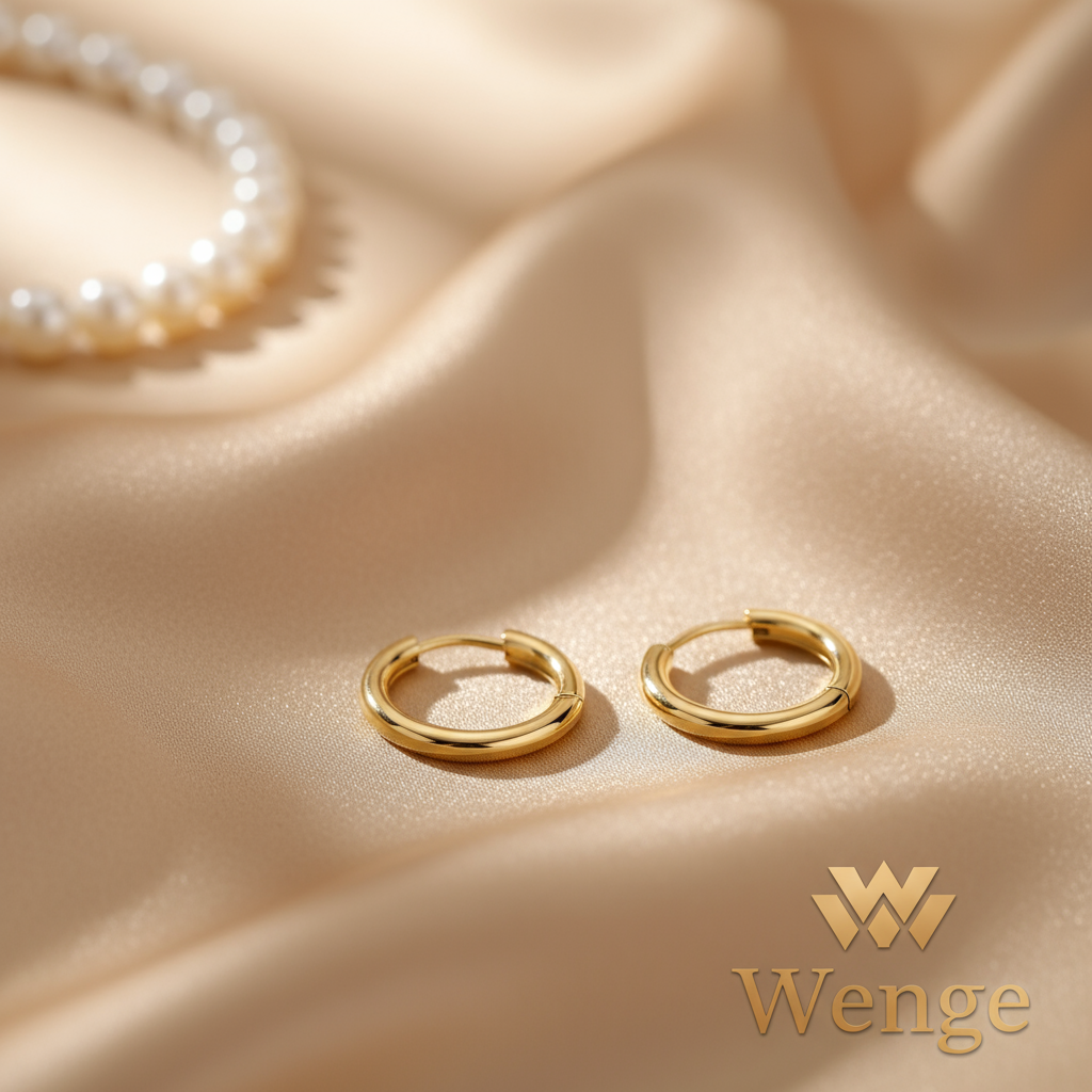 Classic Round Hoop Earrings – 18K Gold Plated