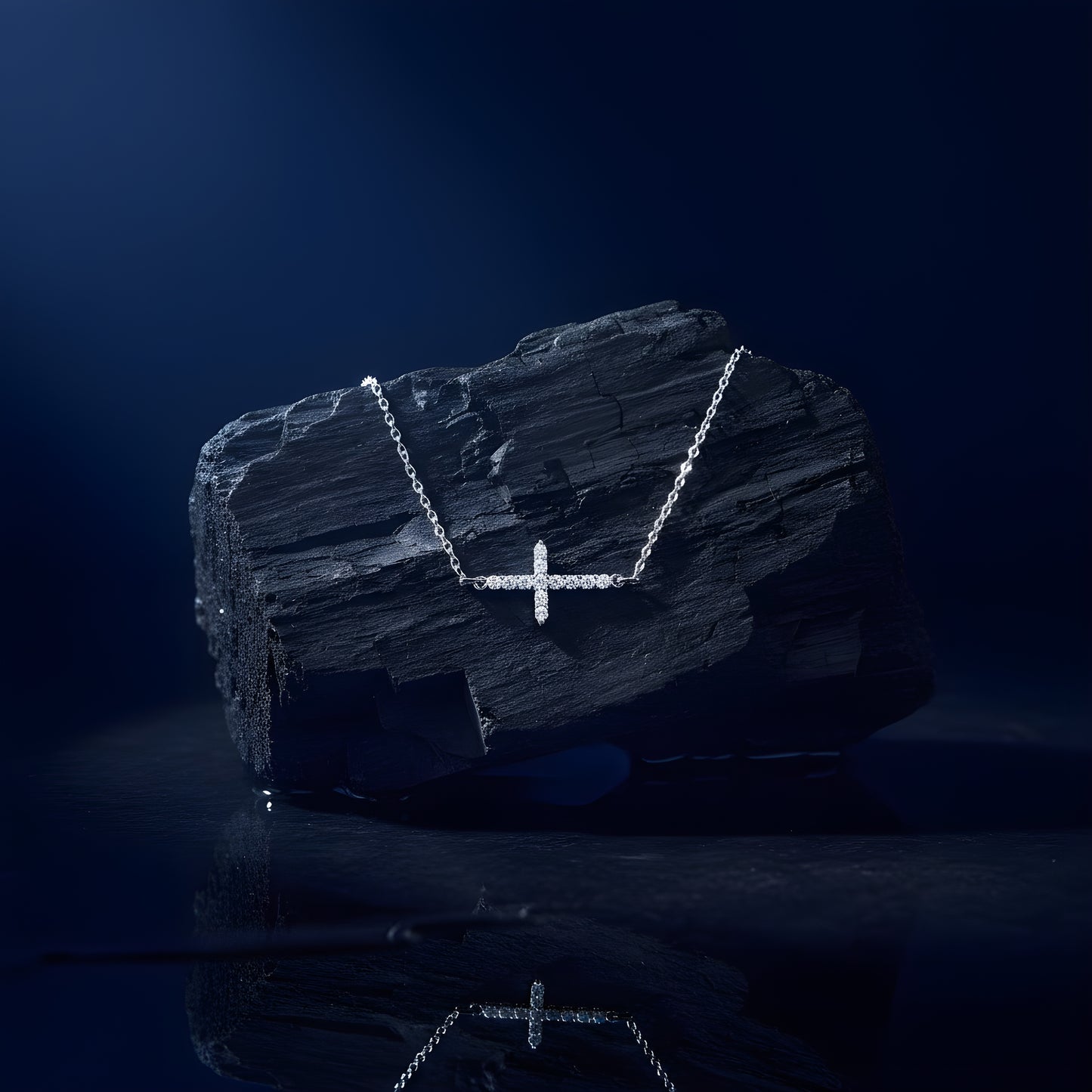 Radiant Cross Necklace – Stainless Steel