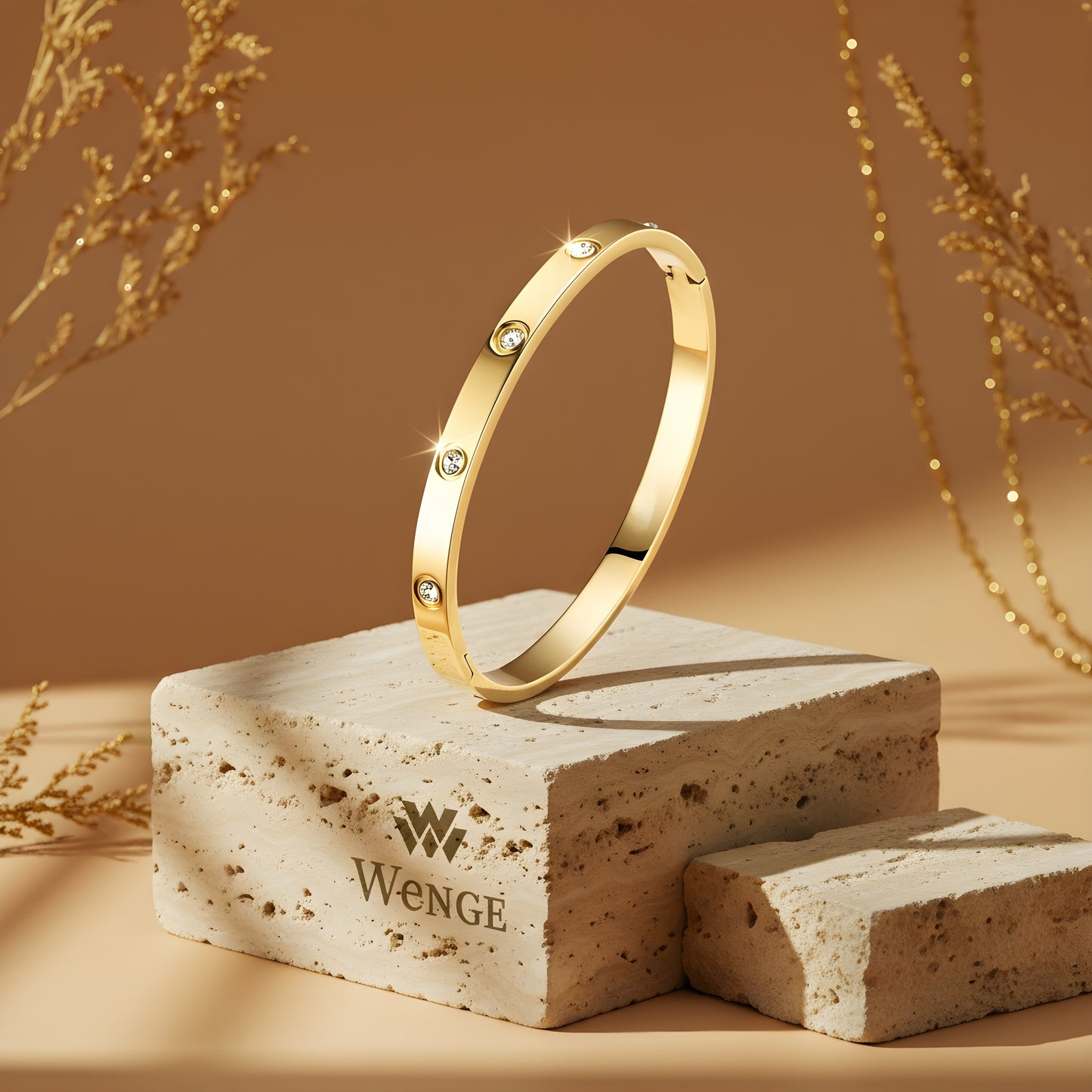 Zircon Accent Bracelet – 18k Gold Plated