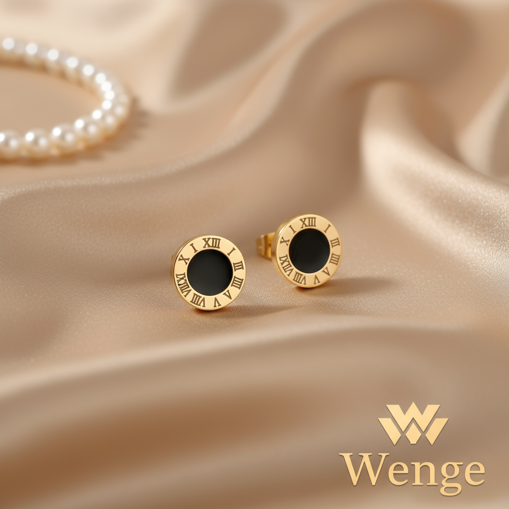 Roman Stud Earrings – 18K Gold Plated