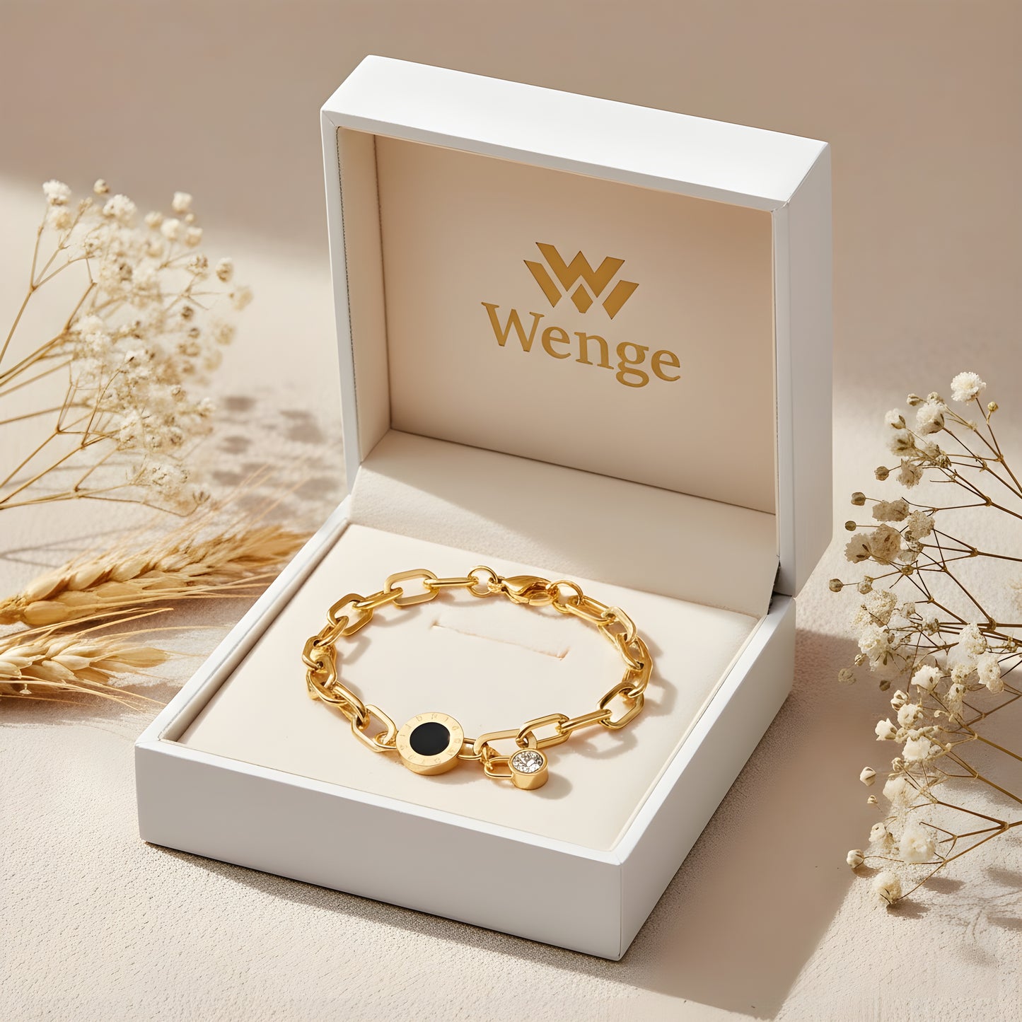 Classic Zircon Link Bracelet – 18k Gold Plated