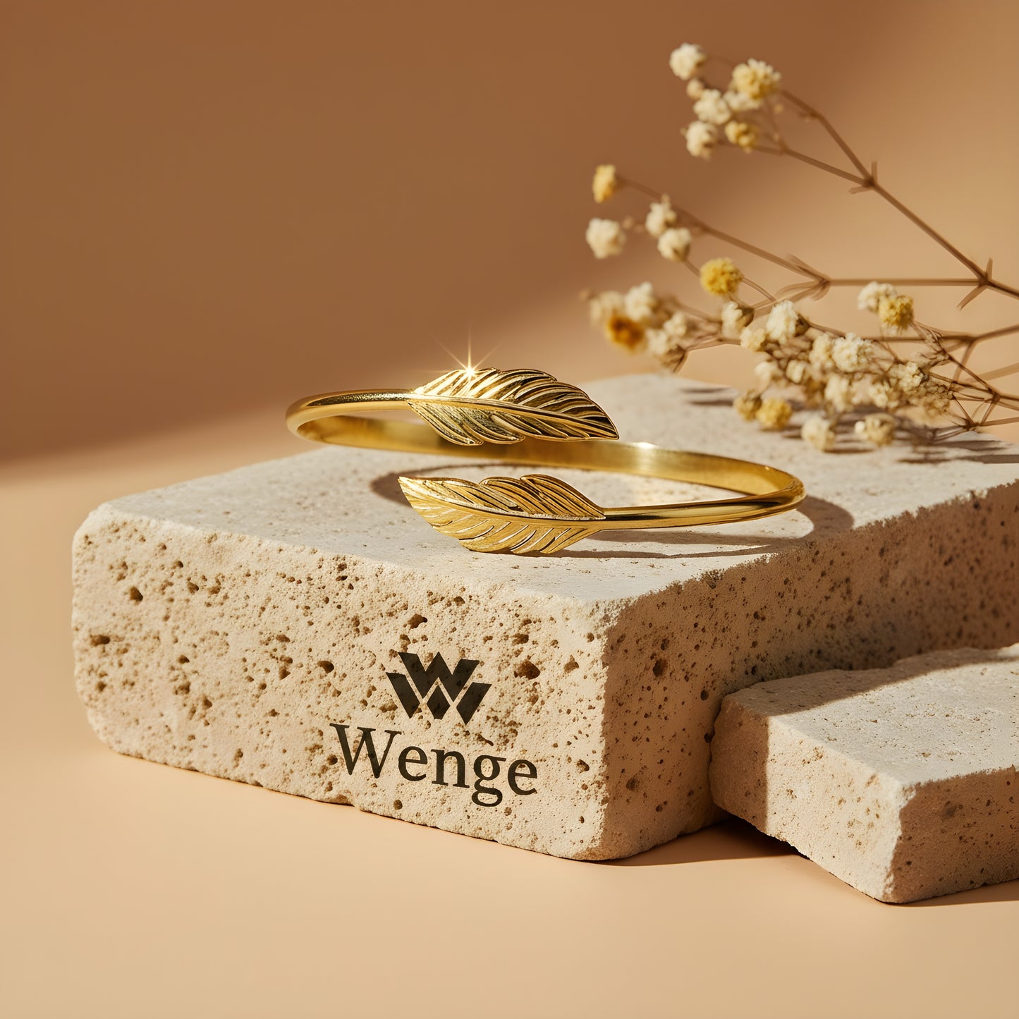 Classic Leaves Bangle – 18k Gold Plated