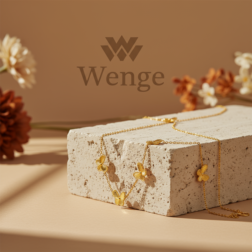 Golden Butterfly Necklace – 18k Gold Plated