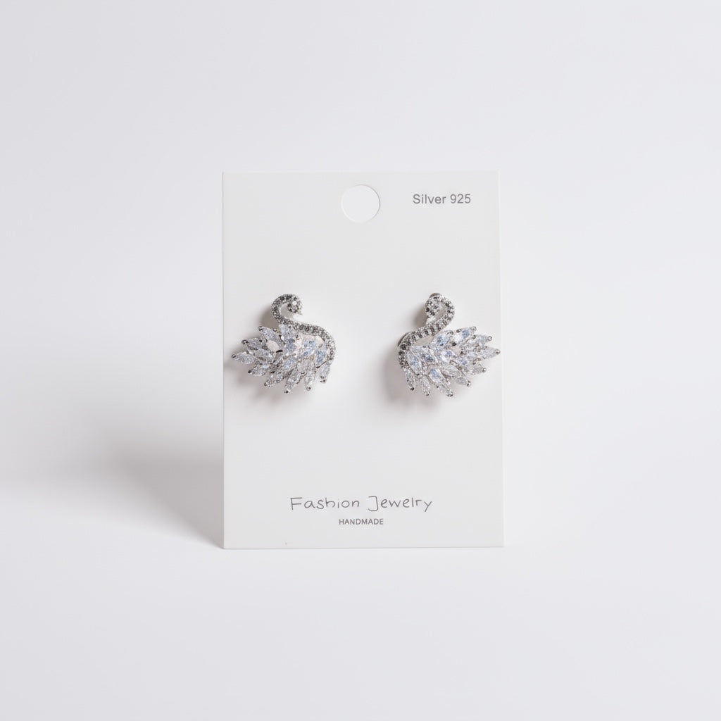 Odette Crystal Swan Studs