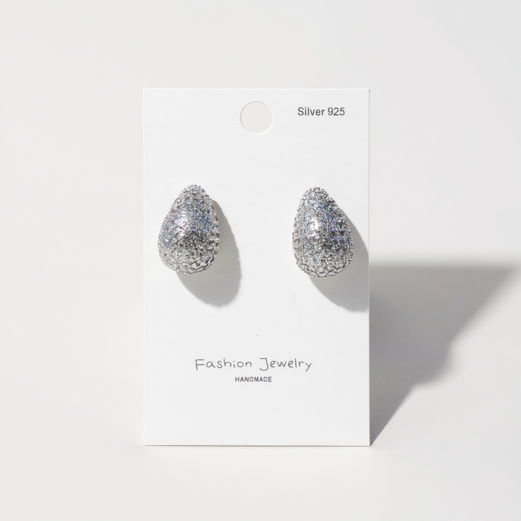 Luxe Pavé Teardrop Studs