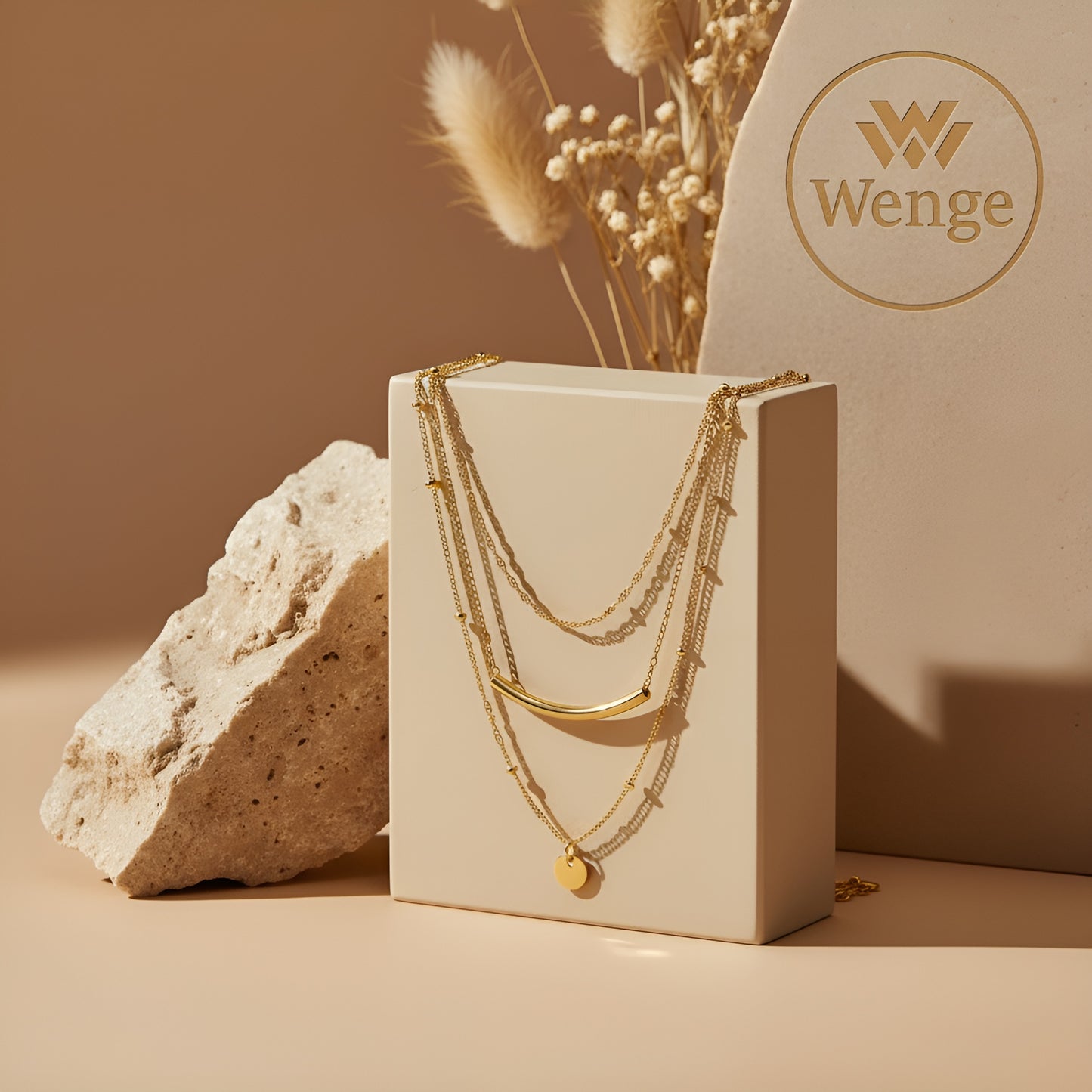 Serene Bar Layer Necklace – 18k Gold Plated