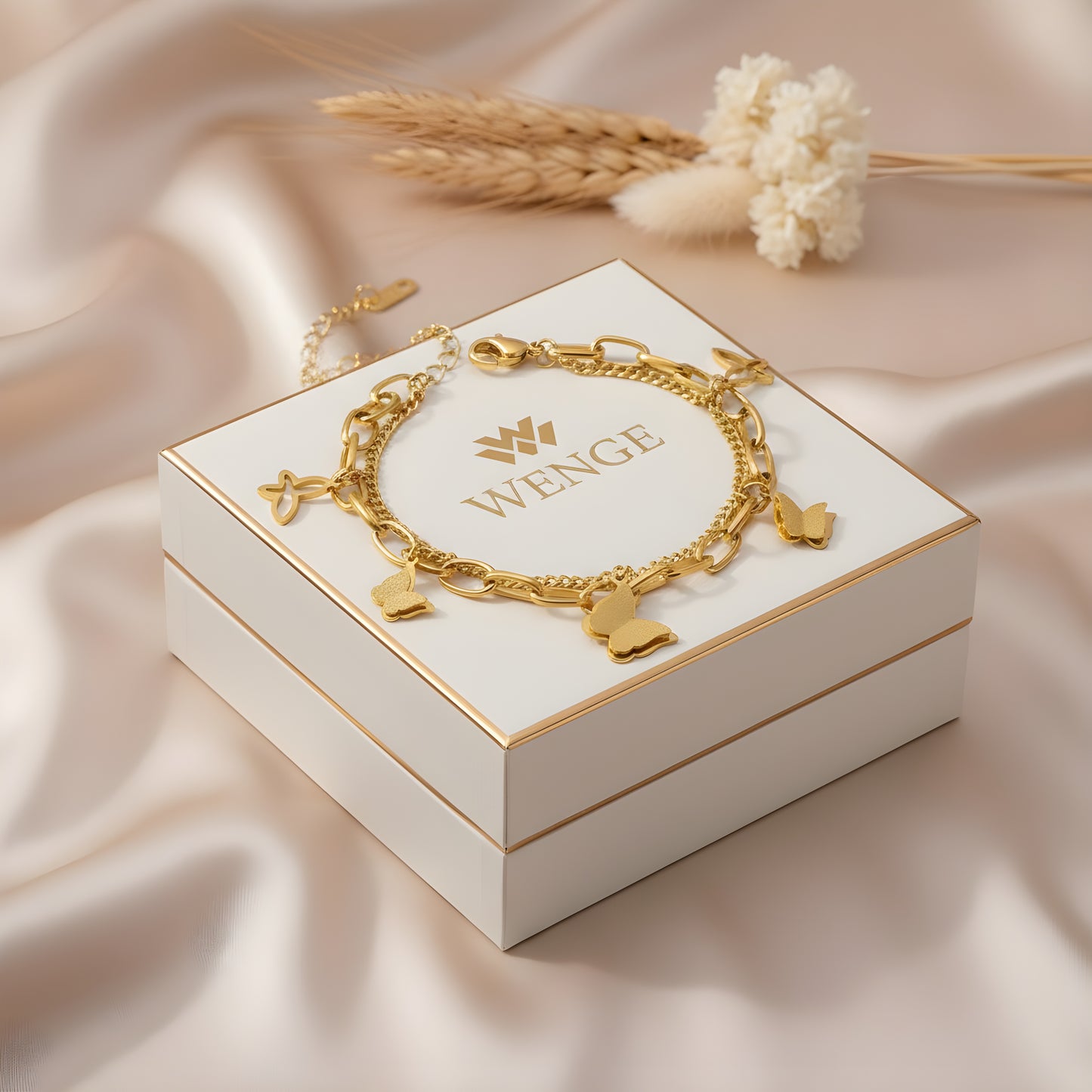 Flutter Charm Bracelet – 18k Gold Plated