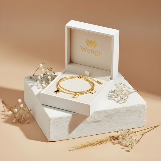 Midnight Butterfly Bracelet – 18k Gold Plated