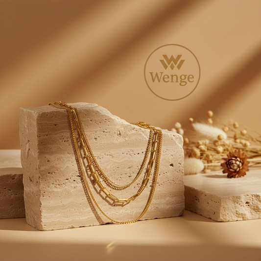 Trinity Layer Necklace – 18k Gold Plated