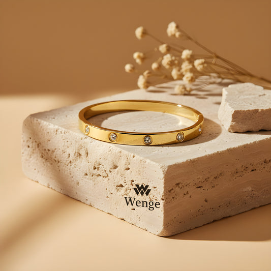 Zircon Accent Bracelet – 18k Gold Plated