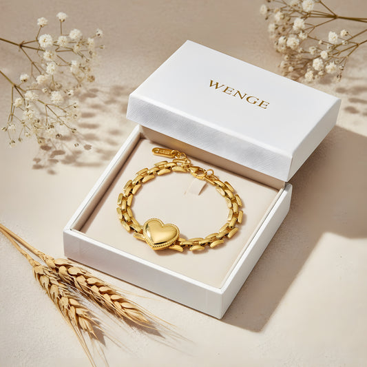 Classic Heart Bracelet – 18k Gold Plated