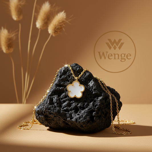 Ivory Clover Necklace – 18k Gold Plated