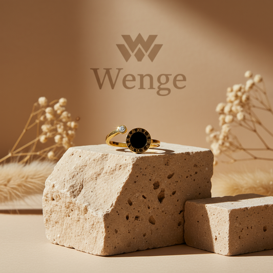 Zircon Adjustable Ring – 18k Gold Plated