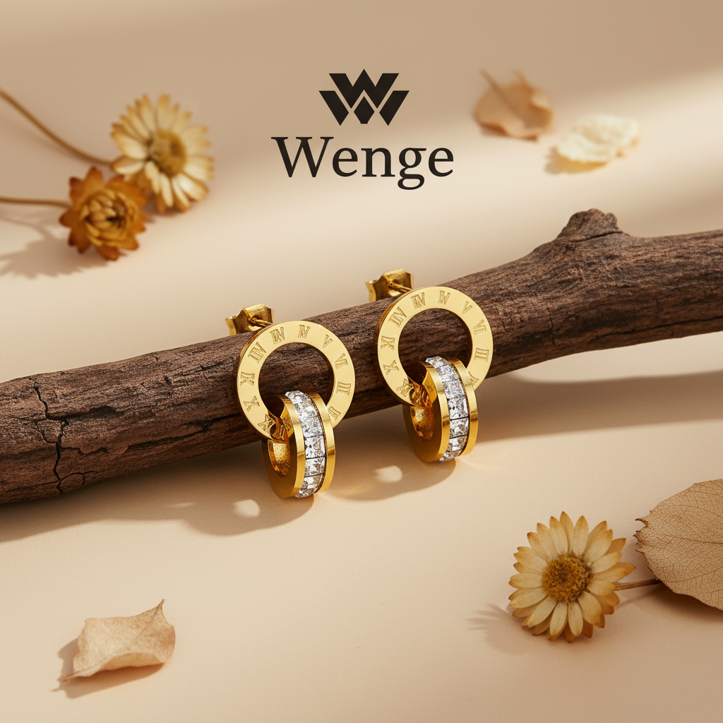 Roman Crystal Earrings – 18k Gold Plated