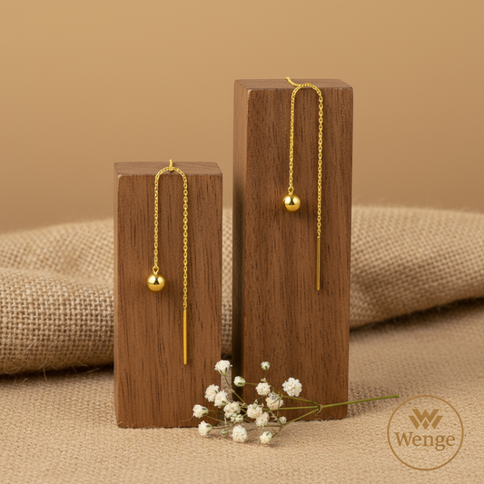 Minimal Thread Earrings – 18K Gold Plated