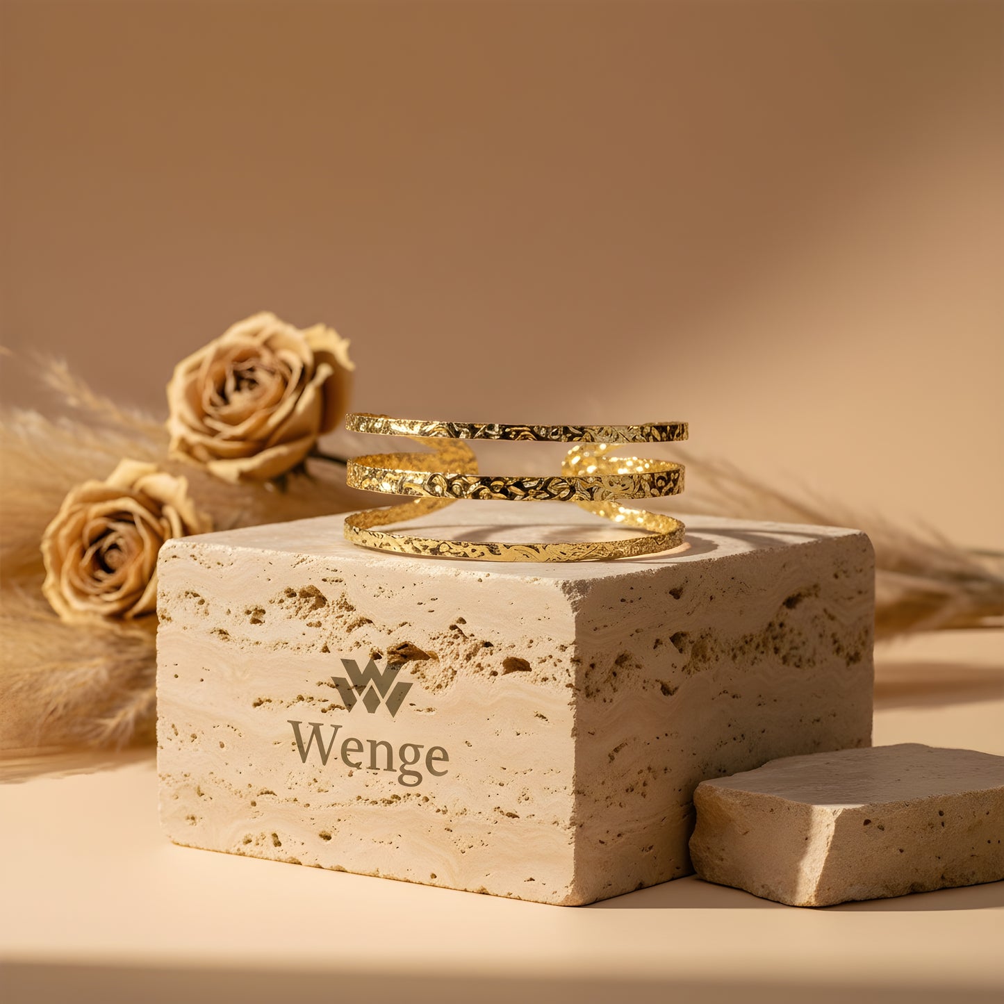 Wide Band Bracelet – 18k Gold Plated