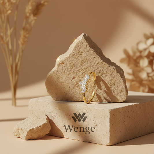 Dainty Adjustable Ring – 18k Gold Plated