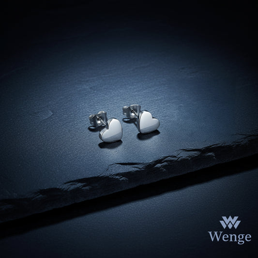 Mini Heart Stud Earrings – Stainless Steel