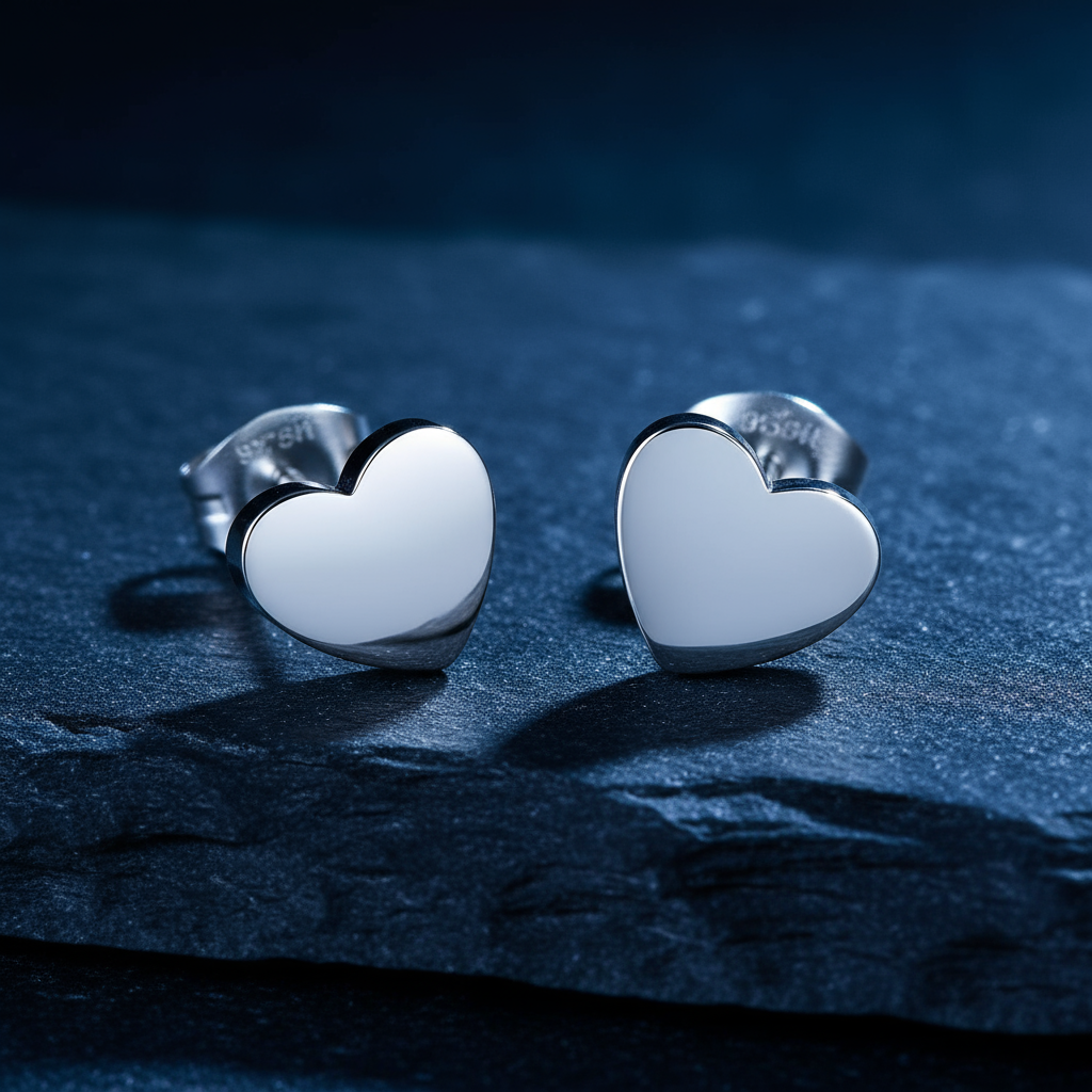 Mini Heart Stud Earrings – Stainless Steel