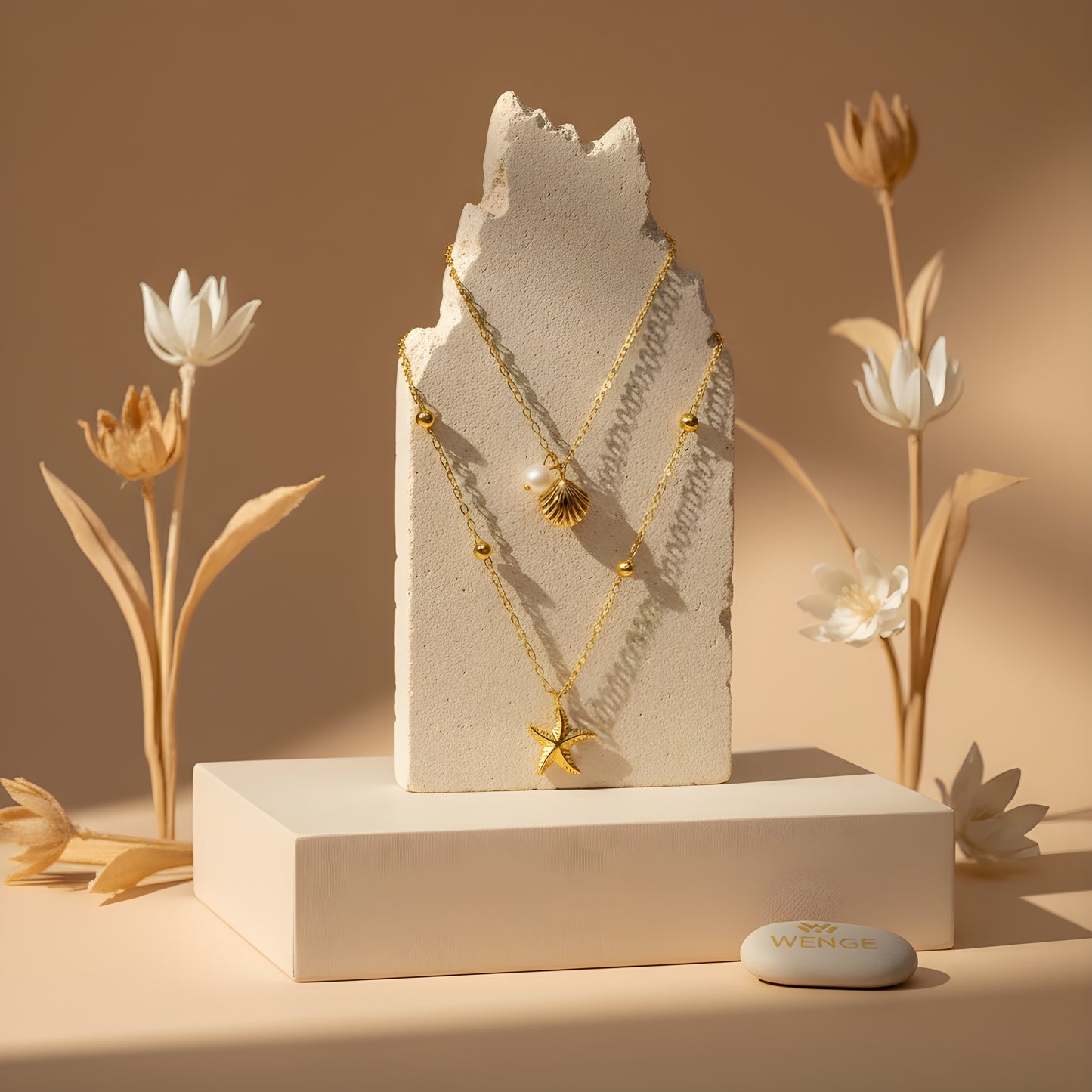 Seaside Pearl Necklace – 18k Gold Plated