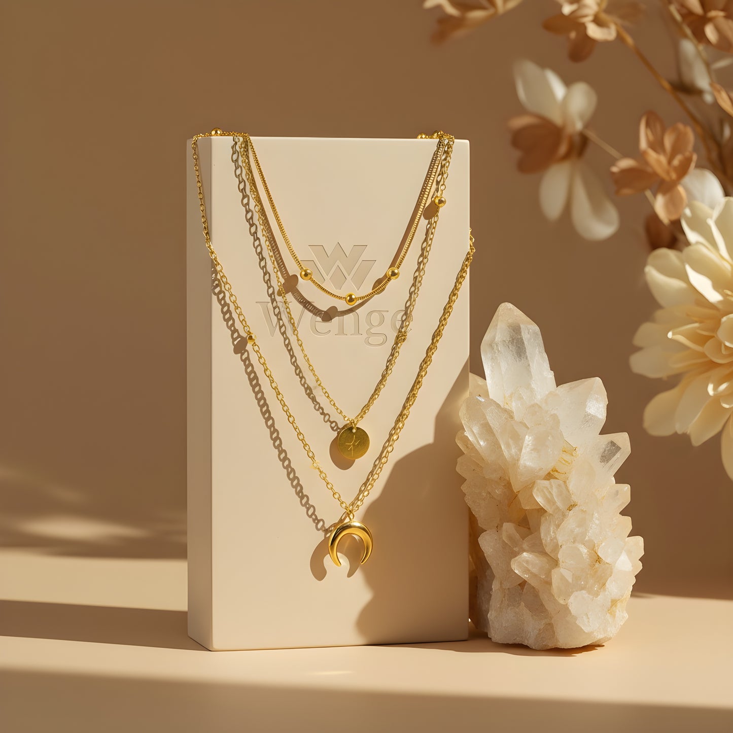 Luna Layers Necklace – 18k Gold Plated