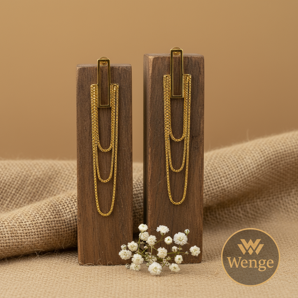 Chain Drape Earrings – 18K Gold Plated