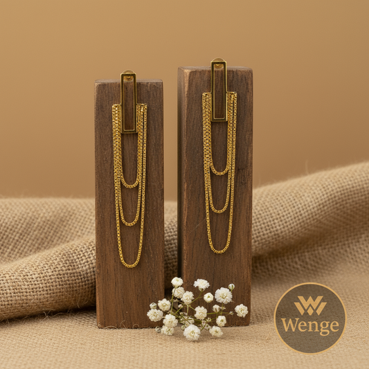 Chain Drape Earrings – 18K Gold Plated