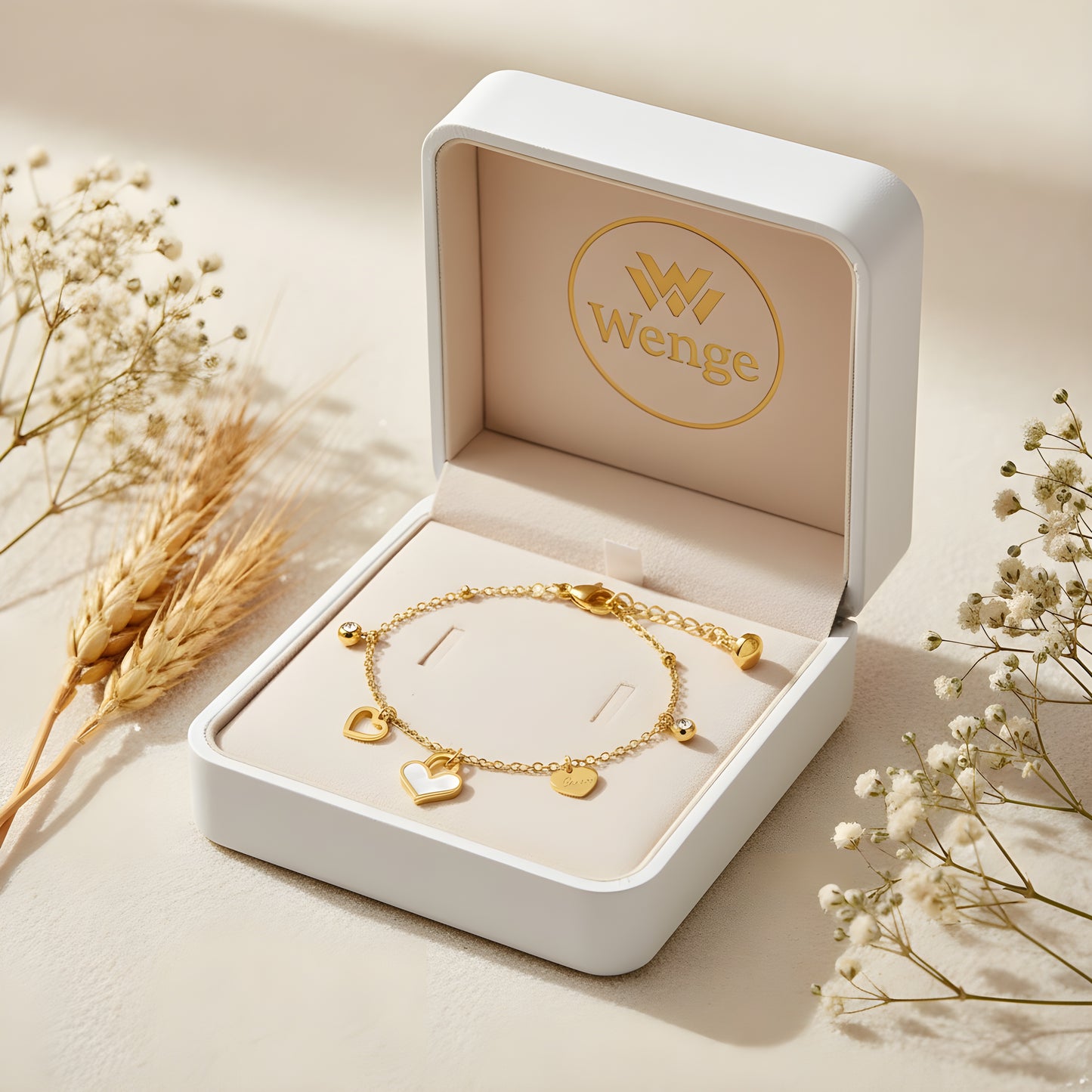 Sparkle Hearts Bracelet – 18k Gold Plated