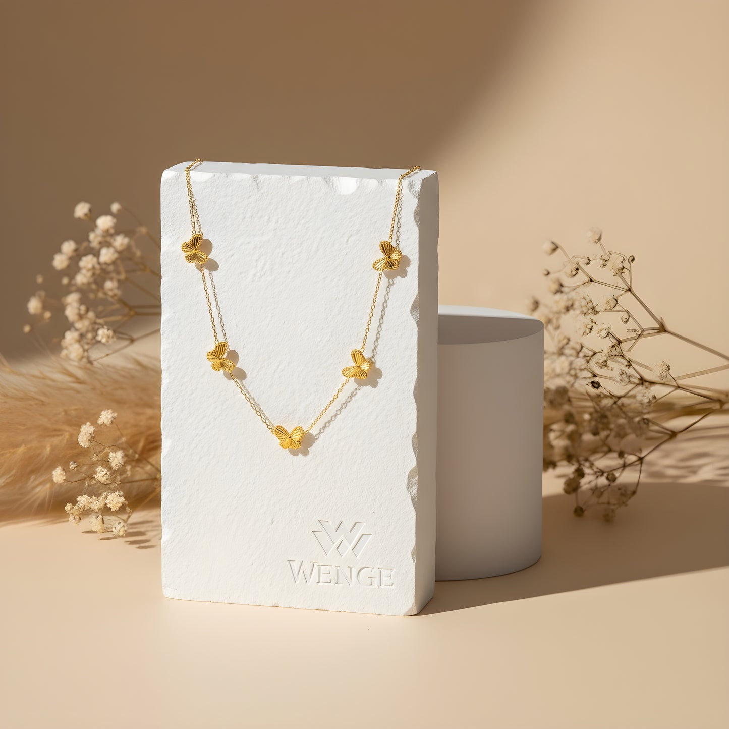 Golden Butterfly Necklace – 18k Gold Plated