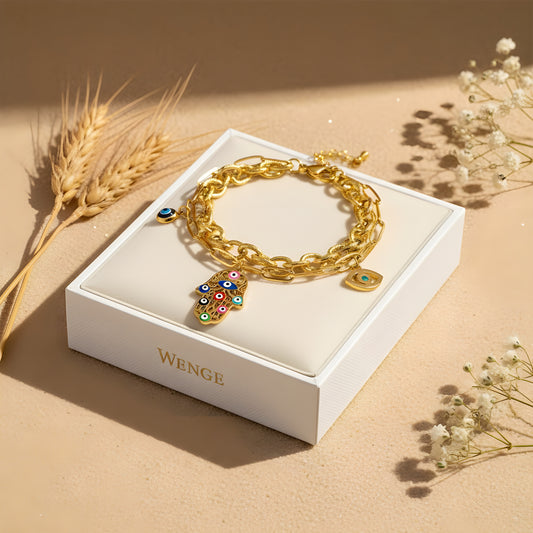 Mystic Protection Bracelet – 18k Gold Plated