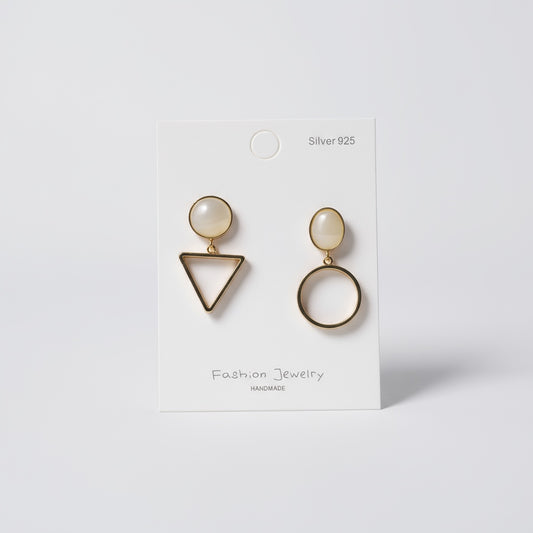 Geo Mismatch Drop Earrings