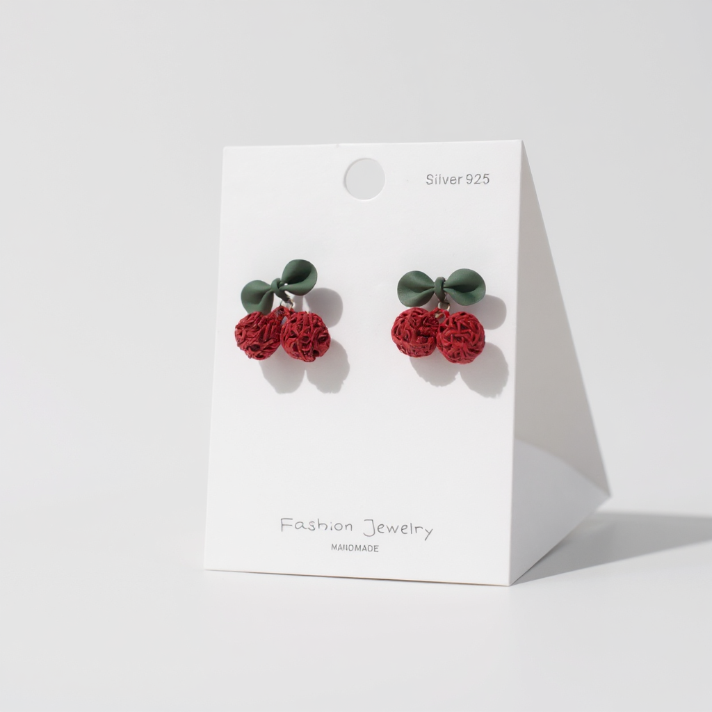 Sweet Cherry Stud Earrings