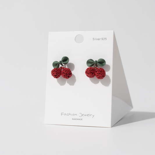 Sweet Cherry Stud Earrings