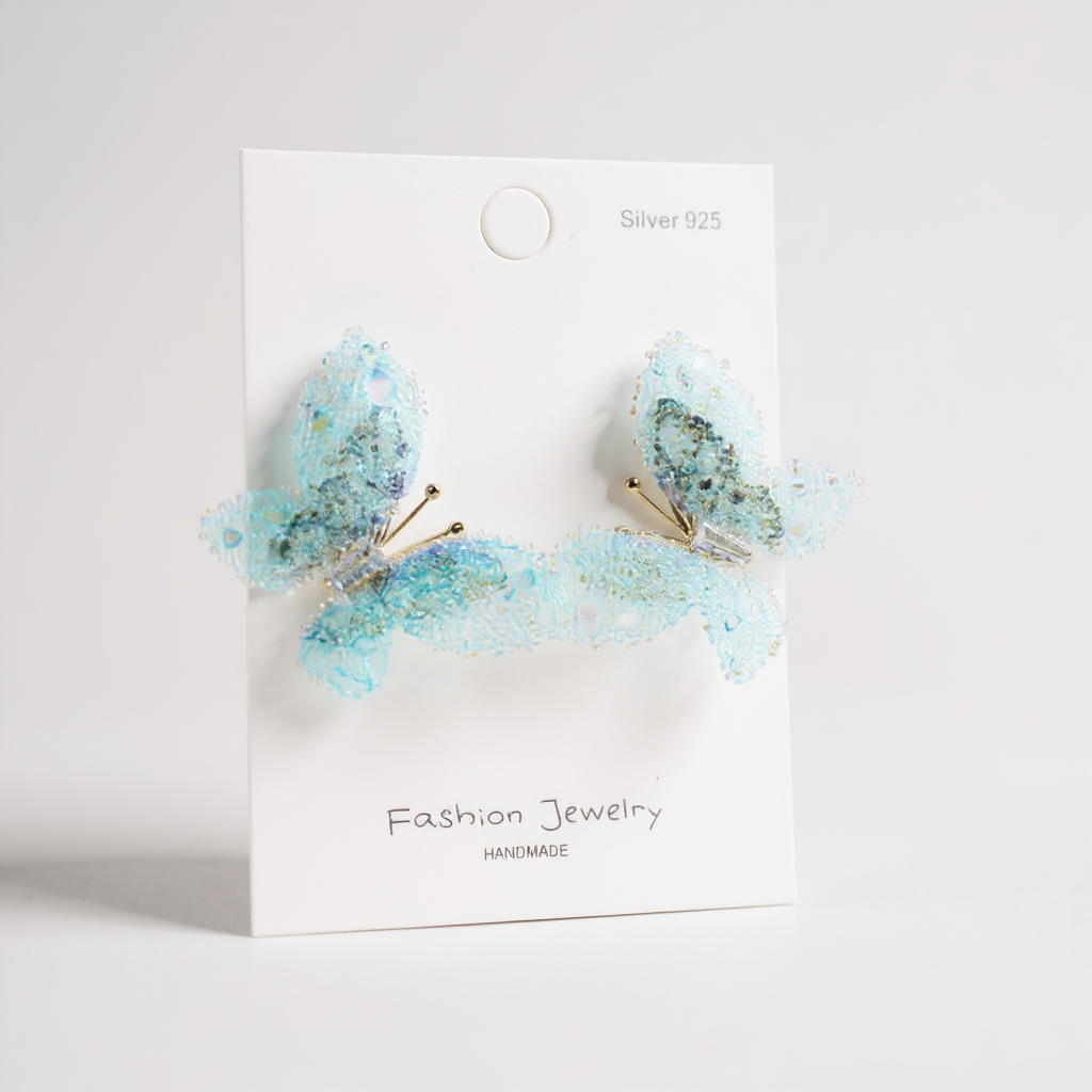 Azure Butterfly Studs